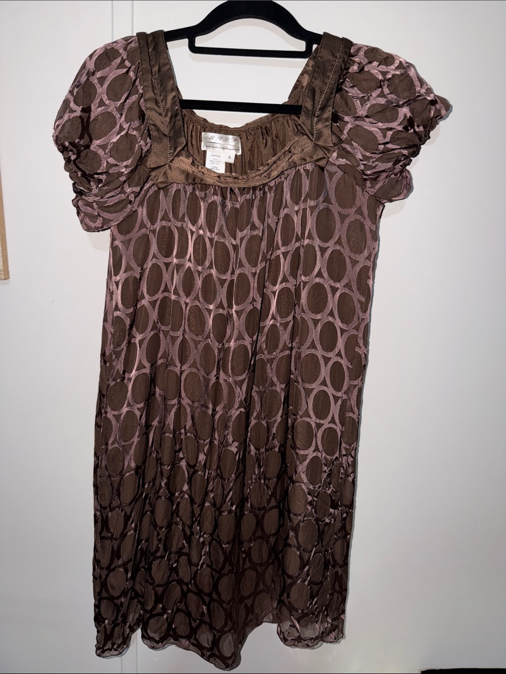 M.S.S.P.‎ Brown Silk-Blend Dress